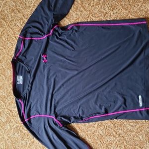 Under Armor Athletic Shirt XXL Black with Magenta trim
